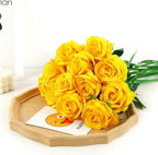 20pcs Artificial Rose Flowers Silk Long Stem Fake Roses Wedding Home Decor