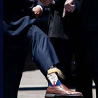Trump 3D Hair Novelty Crew Socks – Funny Donald Trump Socks with Comb (1 or 2 Pair)