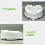 Elongated Raised Toilet Seat with Lid | Non-Slip Booster Seat for Elderly, Pregnant & Post-Surgery Recovery