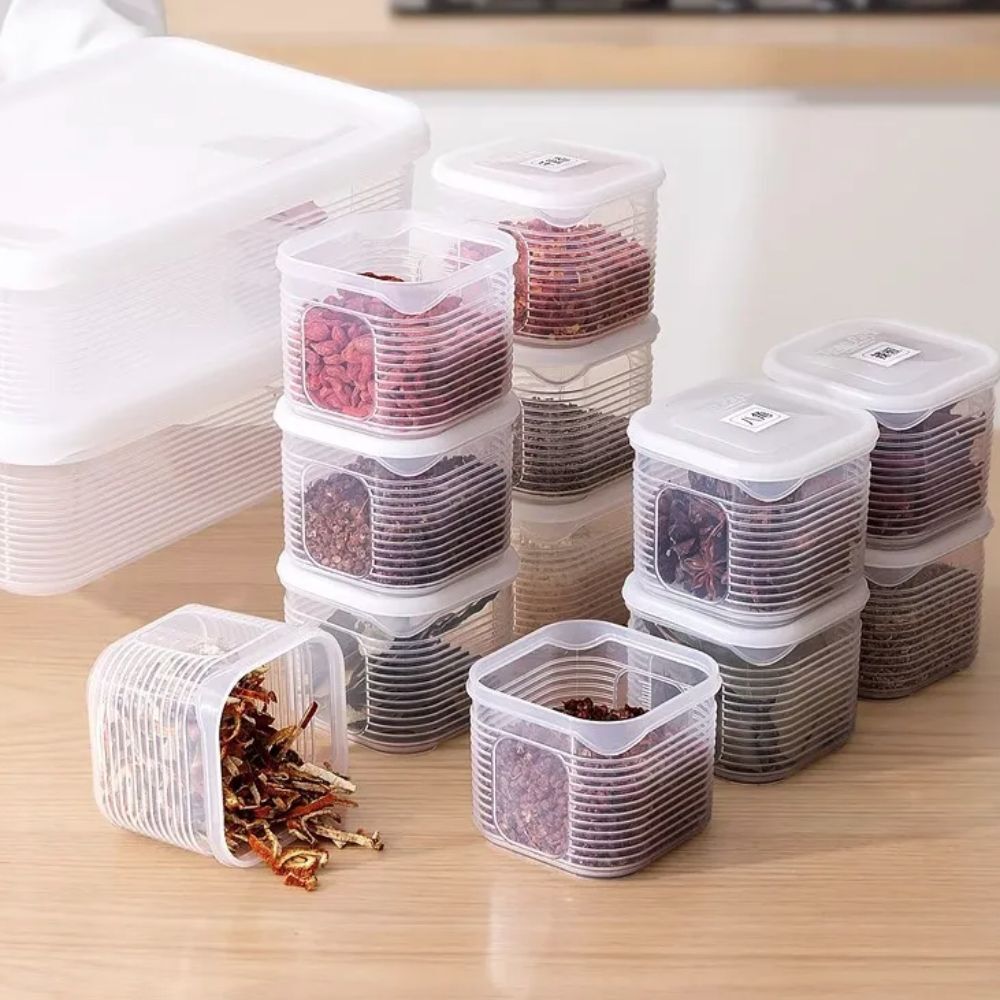 Multifunction Refrigerator Storage Container Set – 6 Small Boxes + 1 Large Fresh Food Organizer