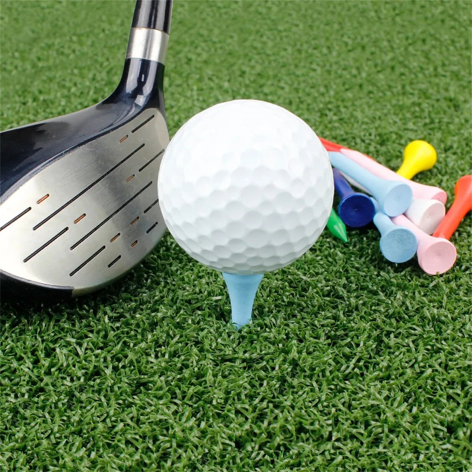500PCS Multicoloured Wooden Golf Tees 54mm - Golf Tees for Men and Women