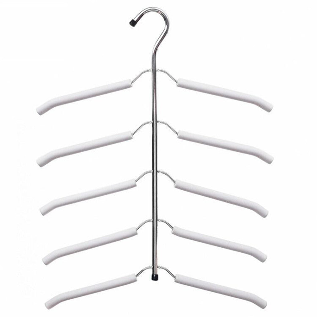 2PCS Multi-Layer Clothes Hanger Rack – Metal Space Saving Closet Organizer