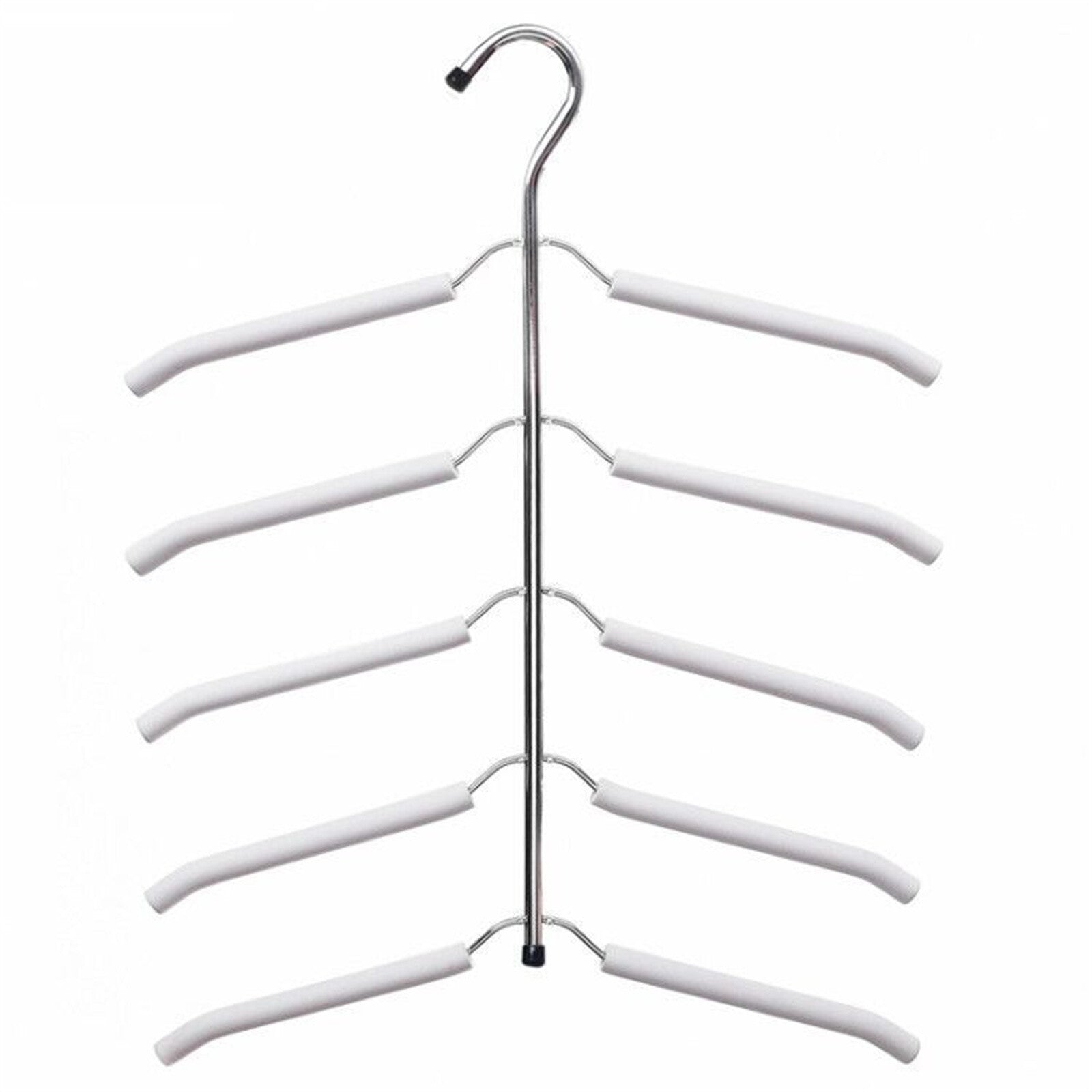 2PCS Multi-Layer Clothes Hanger Rack – Metal Space Saving Closet Organizer