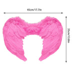 Pink Feather Angel Fairy Wings Kids Fancy Costume Props Masquerade Halloween AU