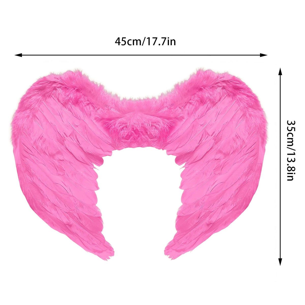 Pink Feather Angel Fairy Wings Kids Fancy Costume Props Masquerade Halloween AU