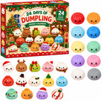 24 Days of Dumpling squishy advent calendar with Christmas-themed squishies