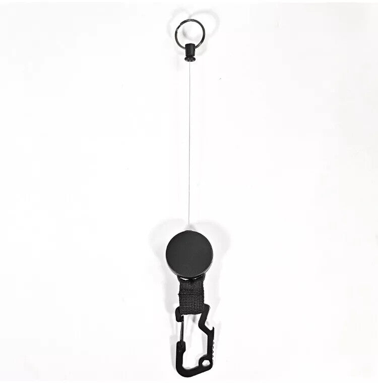 5pcs Retractable Keychain with Belt Clip | Heavy Duty Stainless Steel Pull Ring Key Holder