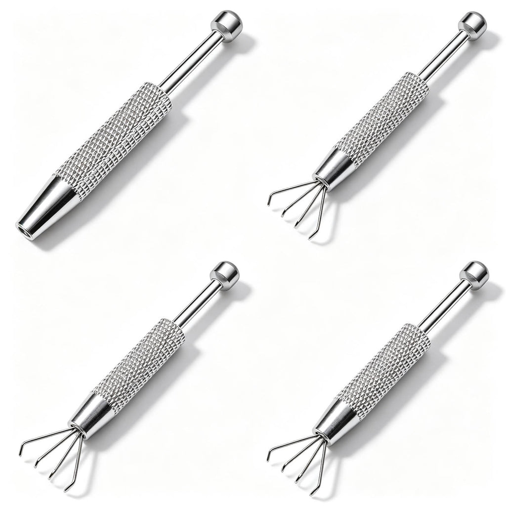 UP 4x Aluminum Alloy Piercing Grabber Tool Ball Bead Holder Claw Jewellery Tools