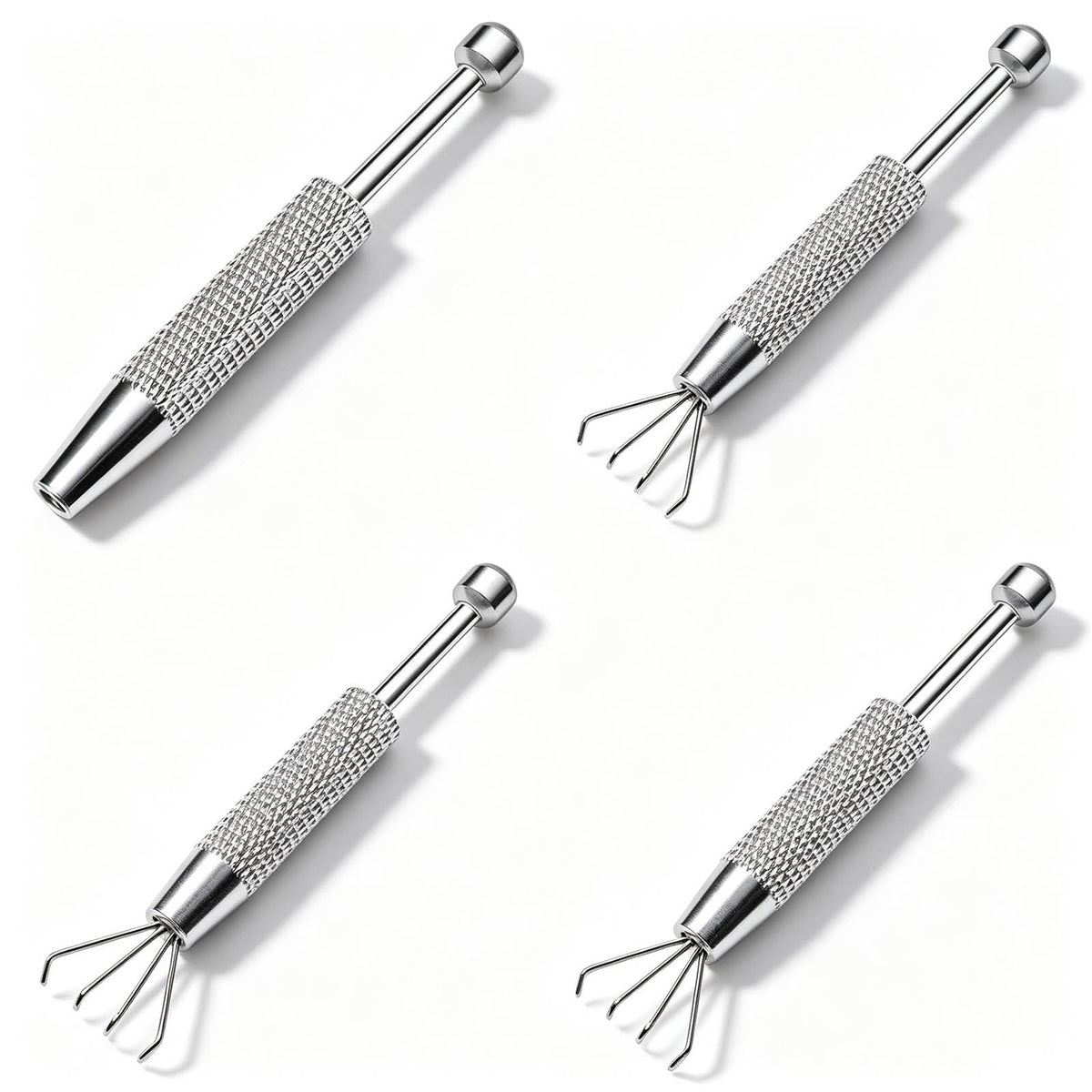 UP 4x Aluminum Alloy Piercing Grabber Tool Ball Bead Holder Claw Jewellery Tools