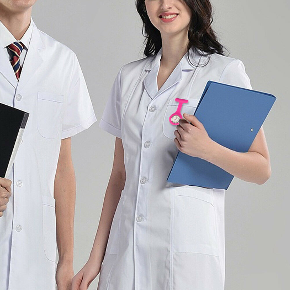 Silicone Nurse Fob Watch – Clip-On Brooch Medical Pocket Quartz Watch
