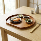 2PCS Semi-Circular Wooden Serving Pallets