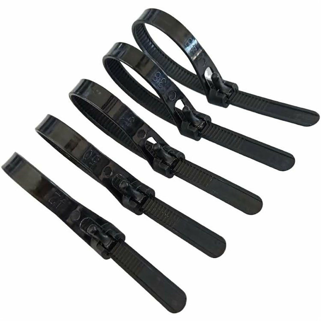 120PCS Black Reusable Cable Ties Nylon Zip Tie Ratchet Wire Wraps 20cm