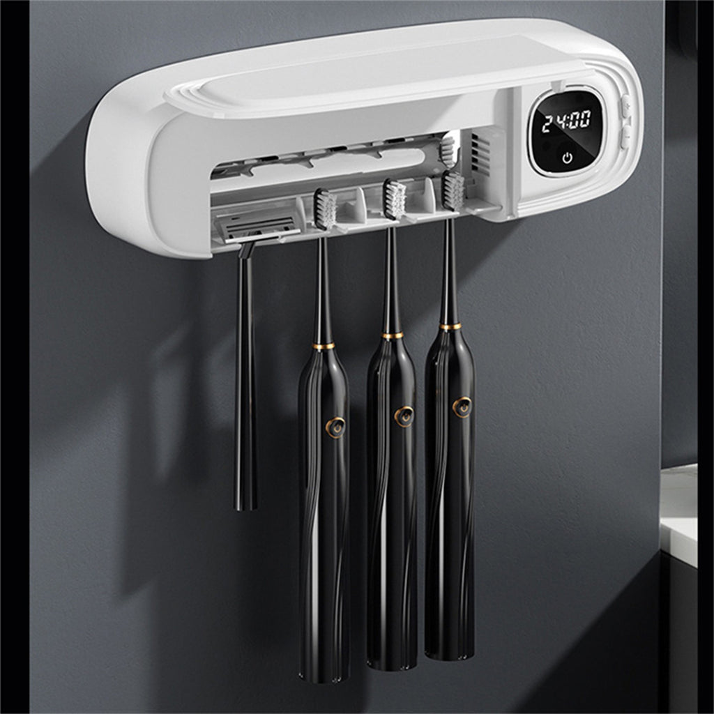 No drill Wall mounted Toothbrush Holder 4 slot Bathroom Storage Organizer AU