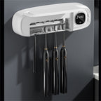 No drill Wall mounted Toothbrush Holder 4 slot Bathroom Storage Organizer AU