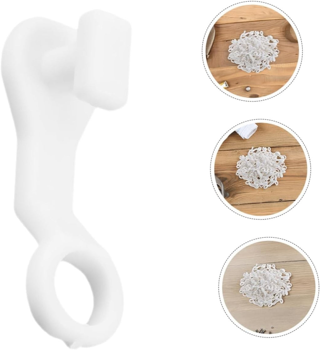 500PCS Curtain Glide Hooks 28mm - Plastic Rail Runner Rings for Curtains and Drapes