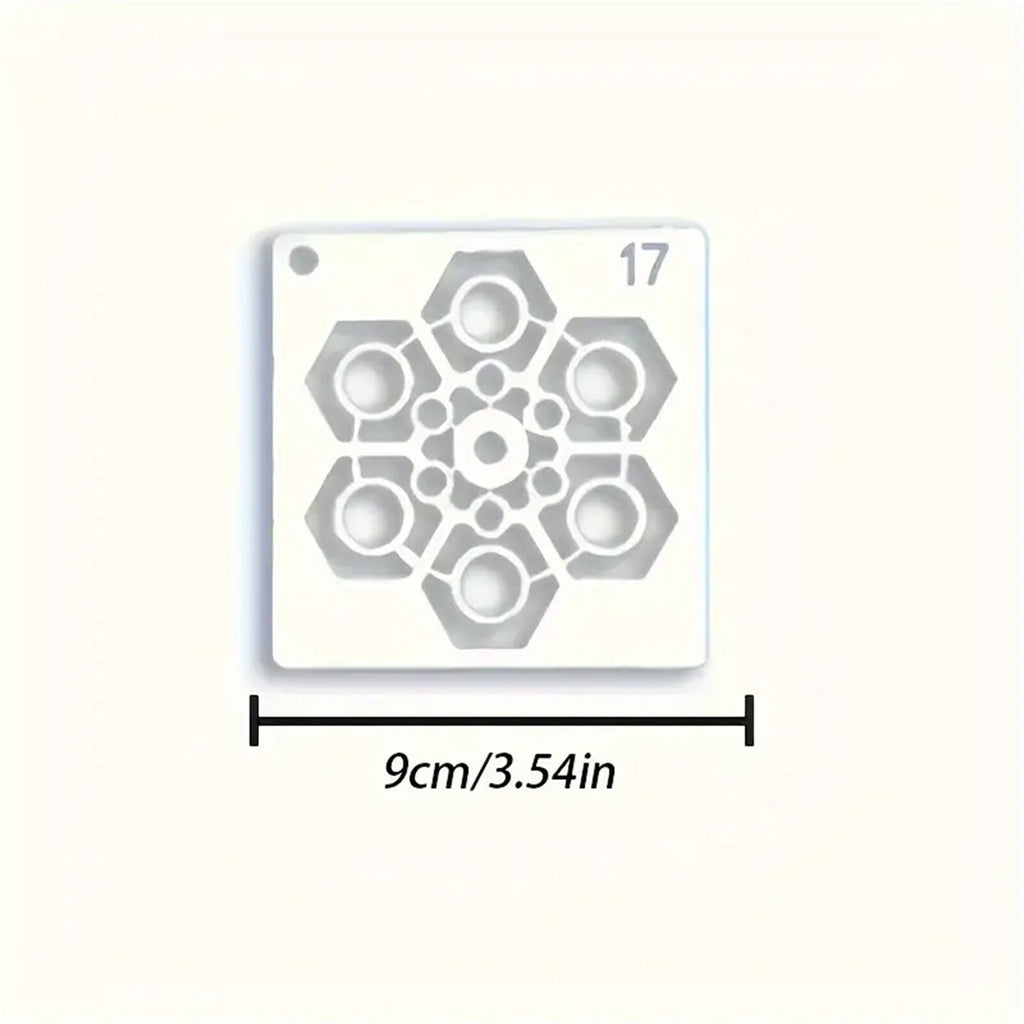 72PCS Mandala Painting Stencils DIY Drawing Templates Craft Scrapbooking Tool