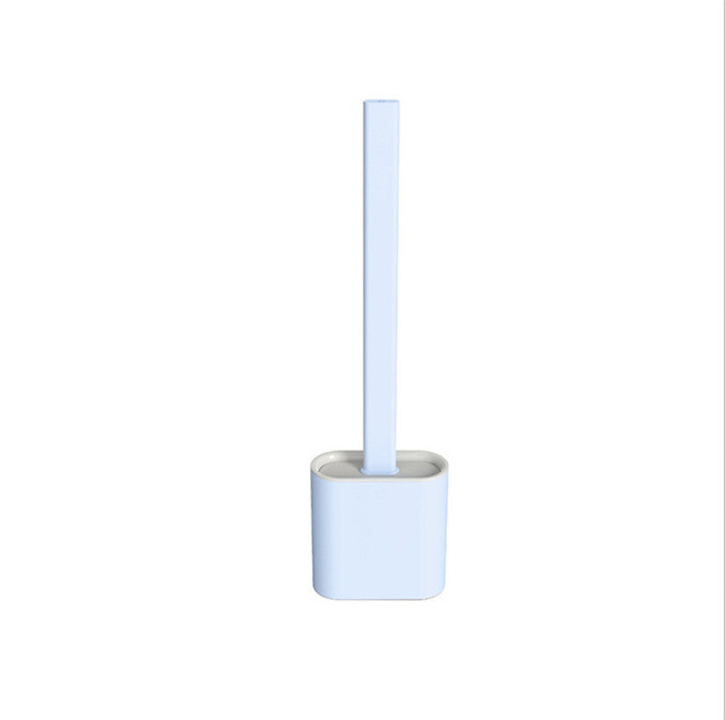Silicone Toilet Brush with Holder – Hygienic Bathroom Cleaning Brush Set