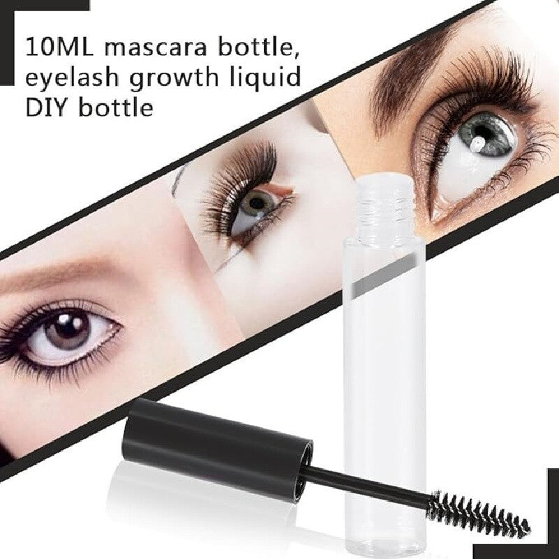 50PCS 10ml Empty Mascara Tube with Brush Wand Eyelash Serum Bottle Refillable