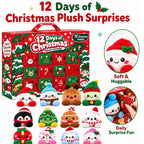 12 days of Christmas plush surprises advent calendar box with 12 mini plush toys