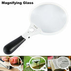 Extra Large Handheld Magnifying Glass 25X with 3 LED Lights Reading Magnifier