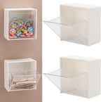 2-4PCS Wall Mounted Storage Box Cotton Swab Bathroom Organiser Holder White
