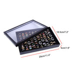 2pcs 100 Slot Jewelry Organizer Box | Velvet Ring & Earring Display Storage Case