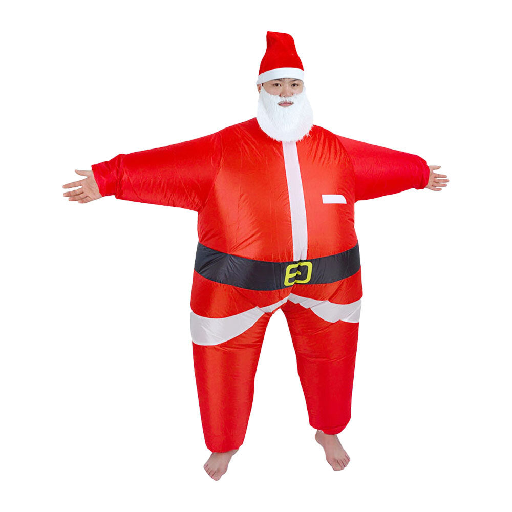 Inflatable Santa Claus Costume Christmas Suit, Funny Props Outfit Xmas OD