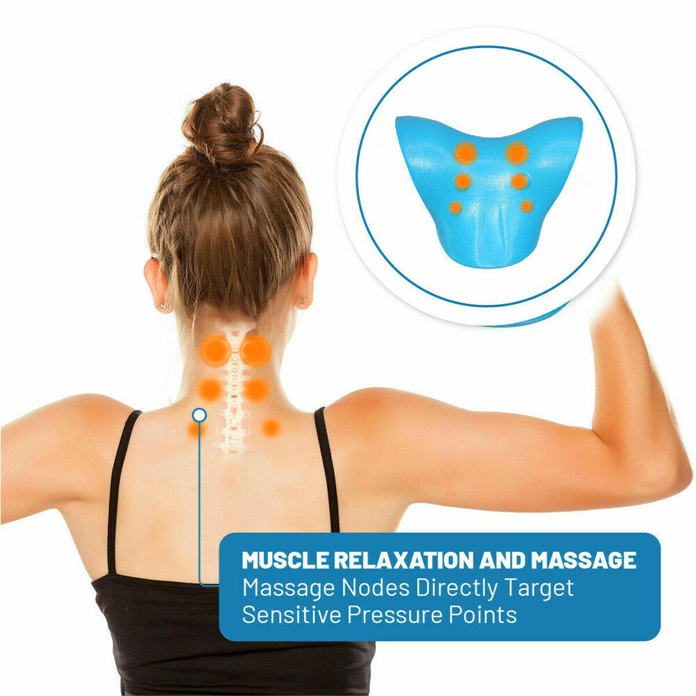 Massage nodes along the neck
