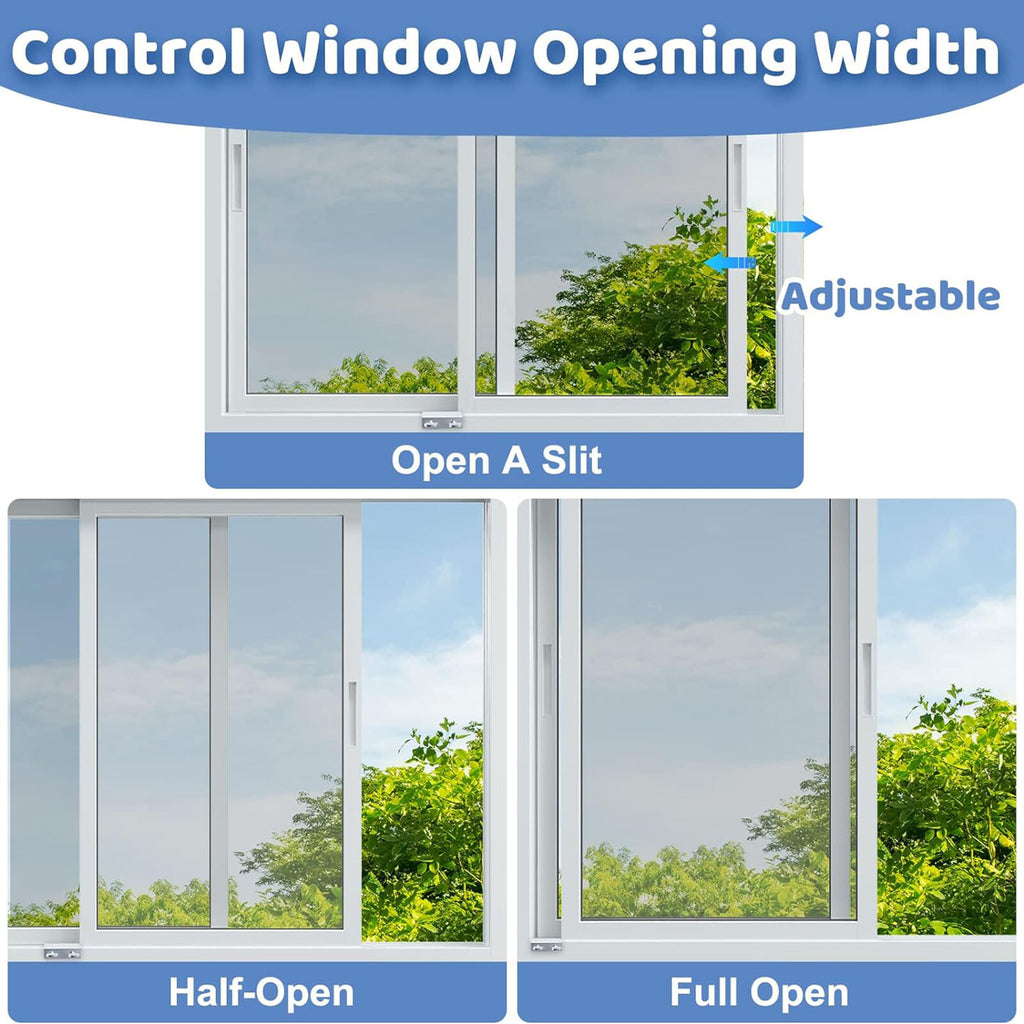 12 Pack Sliding Window Door Safety Locks - Aluminium Security Child Safety Stops Silver