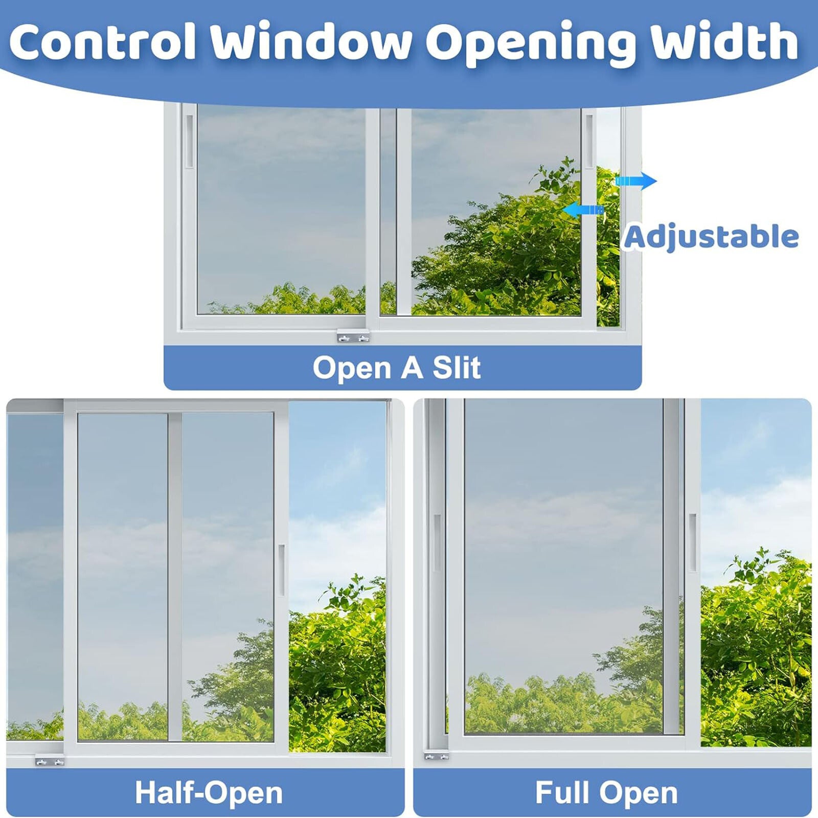 12 Pack Sliding Window Door Safety Locks - Aluminium Security Child Safety Stops Silver