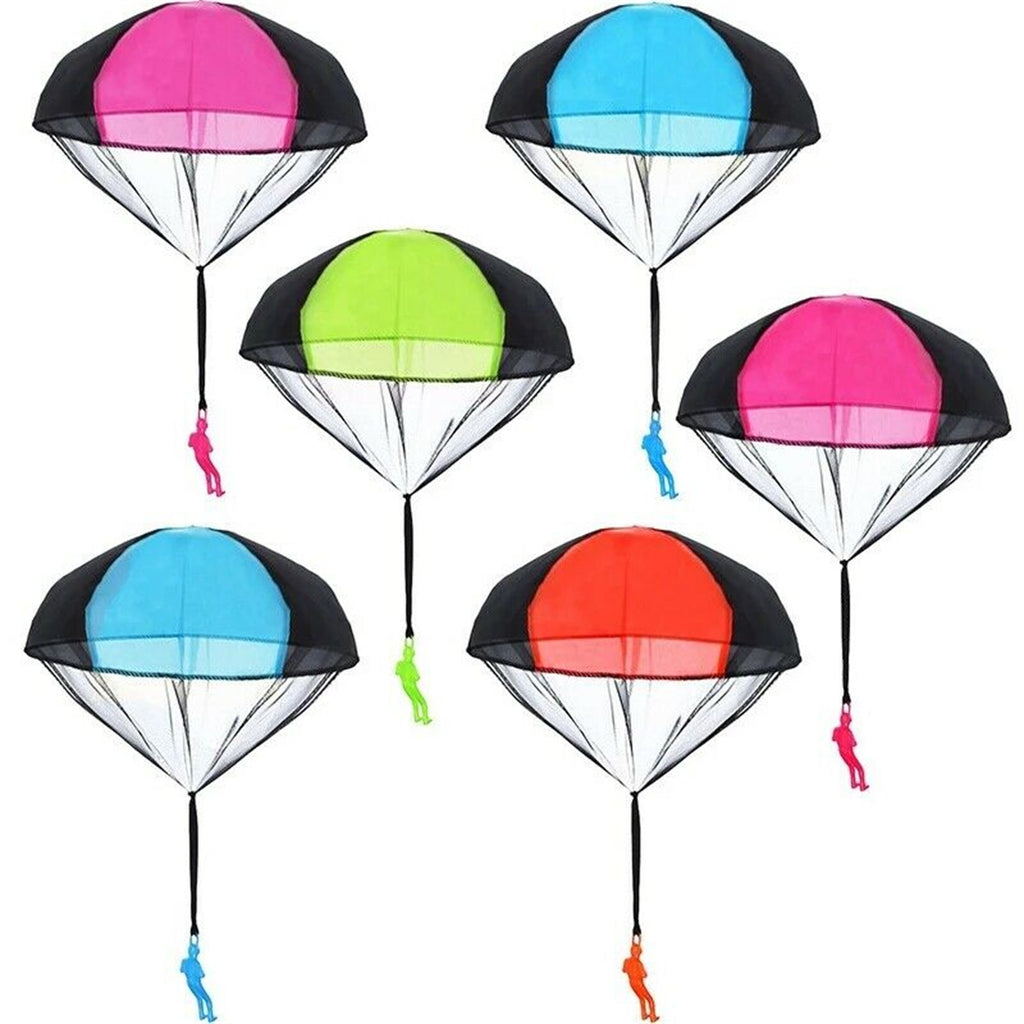10pcs Mini Soldier Parachute Toys | Hand Throw Outdoor Flying Game for Kids