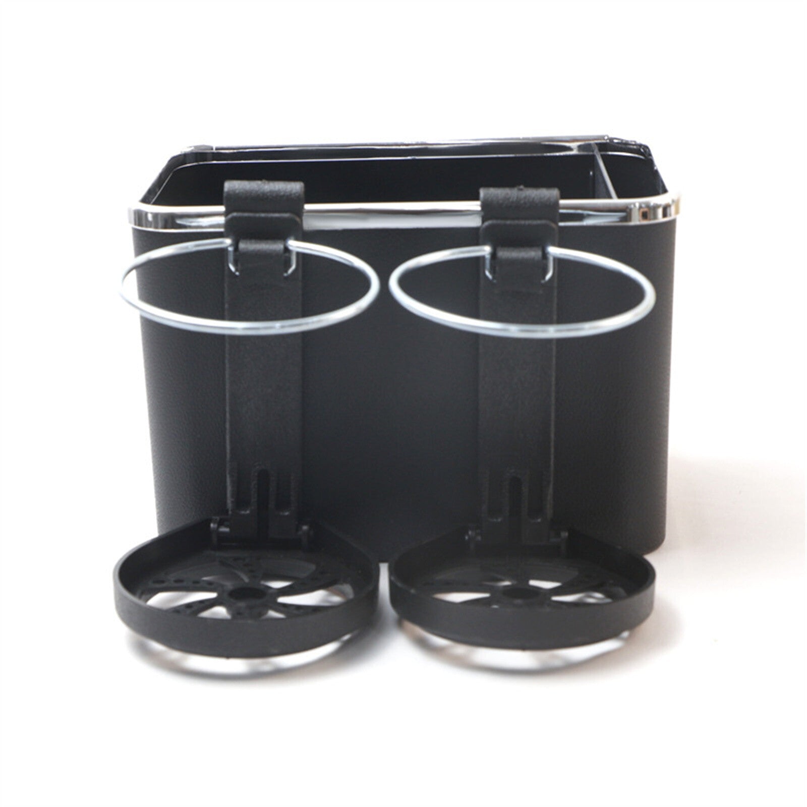 Car Armrest Storage Box with Cup Holder and Tissue Drawer – Multifunction Coffee and Drink Organizer