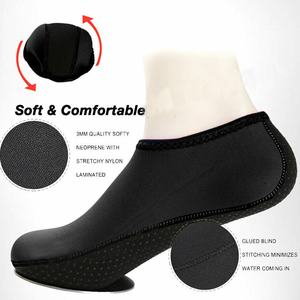 Water Shoes Aqua Socks Non-Slip Diving Beach Socks for Swimming & Surfing (Unisex)