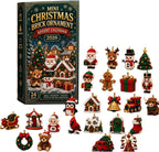 Mini Christmas Brick Ornament Advent Calendar 24 Day Unique Buildable Holiday OD