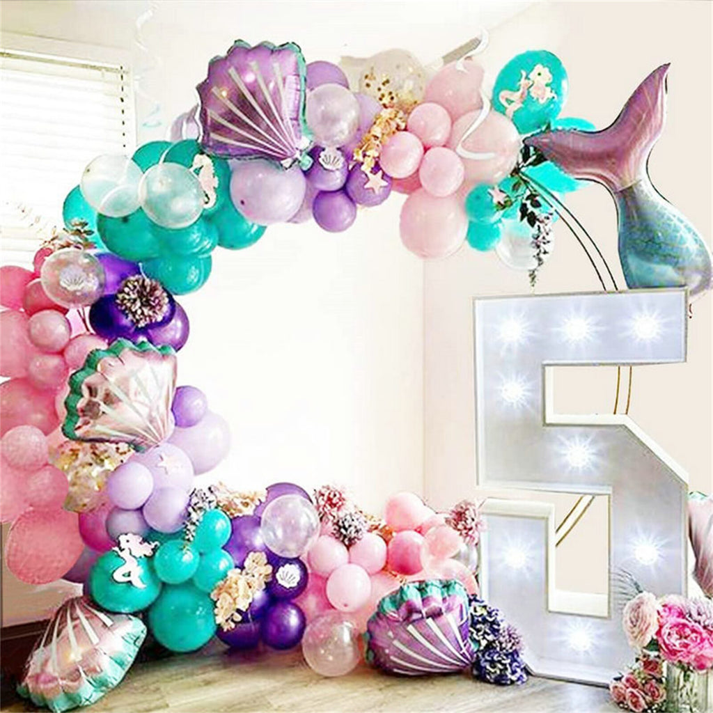 194PCS Mermaid Balloon Garland Arch Kit Birthday Party Decoration Girls