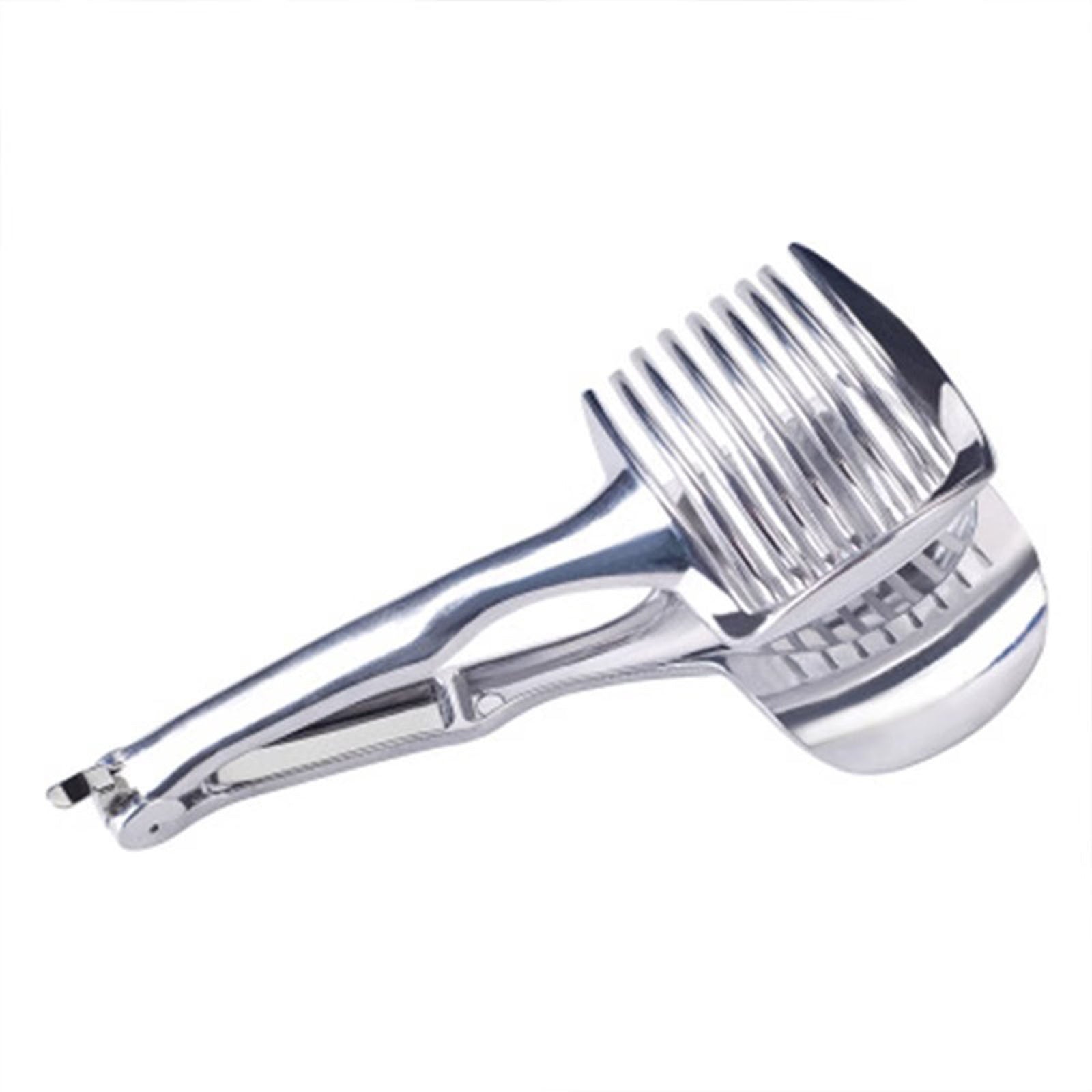 Handheld Tomato Slicer & Lemon Cutter – Stainless Steel Fruit Vegetable Slicing Holder