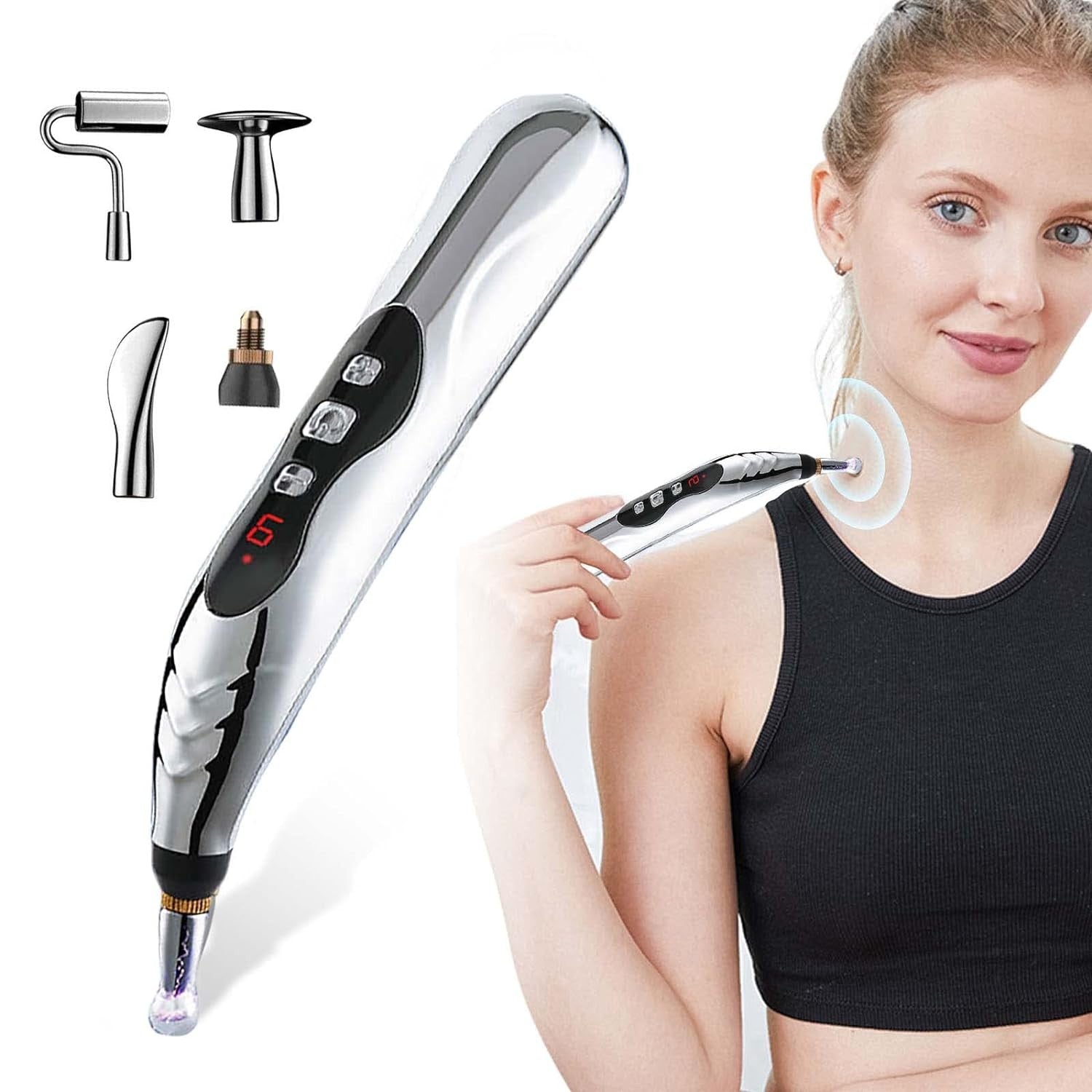 Electronic Acupuncture Massage Pen Pulse Therapy Pain Relief Acupoint Meridian Massager