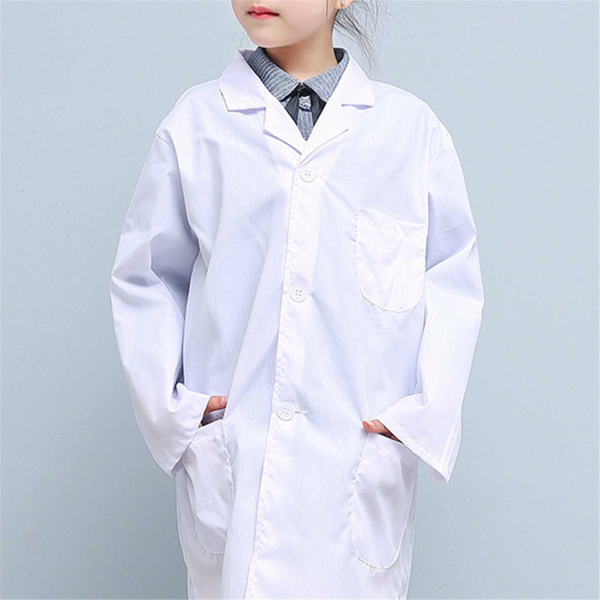 Kids White Lab Coat Doctor Scientist Fancy Dress Costume Boys Girls Book Week