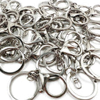 40PCS Keychain Lobster Clasps with Split Rings - Swivel Keyring Hooks for Lanyards and DIY Crafts