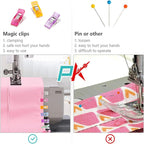 300 Pack Wonder Clips for Sewing Quilting and Crafts – Multi Color Fabric Clips 56mm
