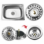 Stainless Steel Kitchen Sink Strainer – Drain Filter Waste Plug Stopper (80mm)