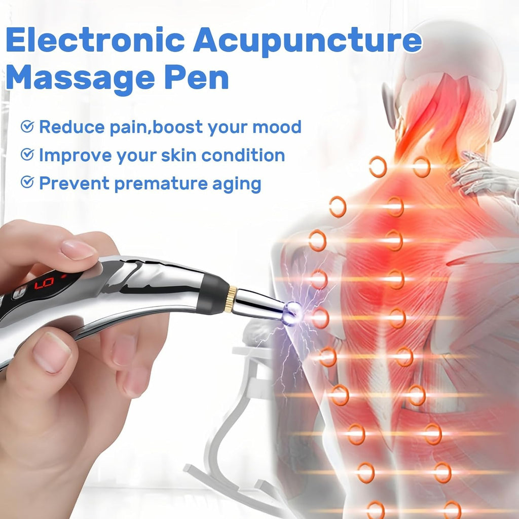 Electronic Acupuncture Massage Pen Pulse Therapy Pain Relief Acupoint Meridian Massager