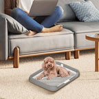 Indoor Dog Potty Trainer Pad Tray - Small Puppy Toilet Pee Tray with Grille