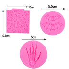 6PCS Halloween Silicone Mould Ghost Pumpkin Bat Skull DIY Resin Candle Craft Mold