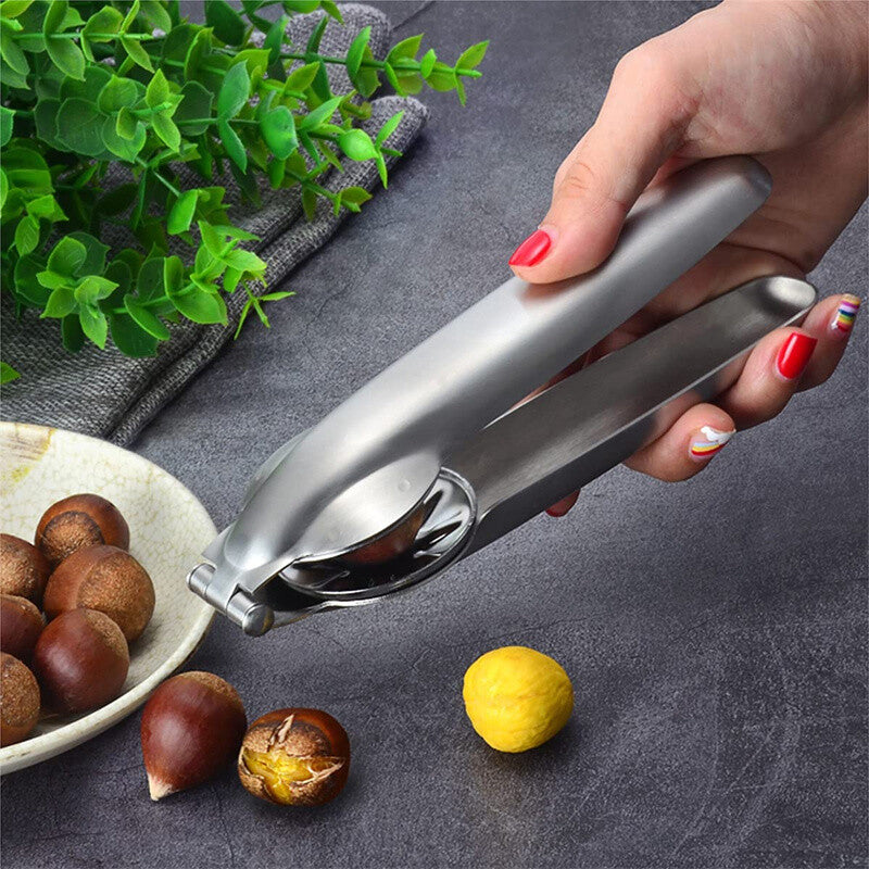 2 Pack Stainless Steel Chestnut Cutter Nut Cracker – Easy Walnut and Chestnut Opener Tool