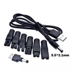 Universal Hair Clipper Charger Cable – Razor Power Cord with 6 Charging Heads & 2 Adapters