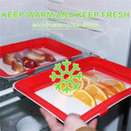 3Pcs Reusable Food Preservation Trays Fresh Food Storage Containers Vegetables