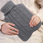 4 Pack Knitted Hot Water Bottle Covers for 2L Bottles – Soft Removable Sweater Cover Only