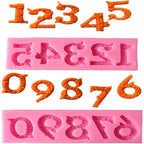 4PCS Number Silicone Fondant Mold Set – Cake Decorating Chocolate Sugarcraft Mould (0–9)