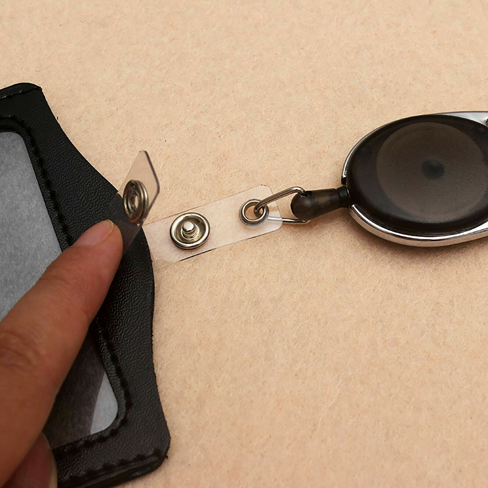 10 Sets Retractable ID Badge Holder with Lanyard Reel | Opal Card Holder Keychain
